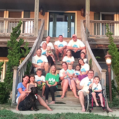 A family on a respite sponsored by A Week Away.