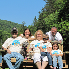 A family on a respite sponsored by A Week Away.