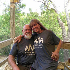 A couple on a respite sponsored by A Week Away.