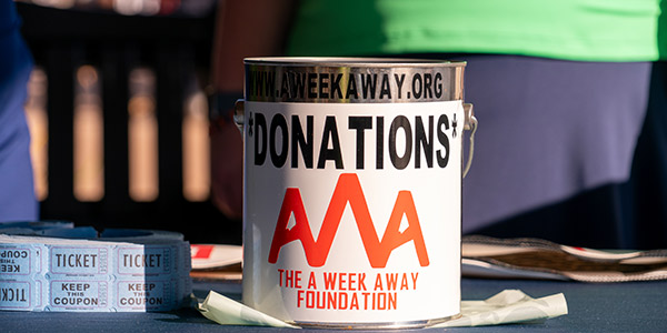 AWA donation bucket.