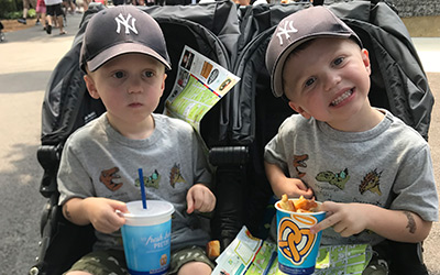 Two little boys on respite, sponsored by A Week Away.
